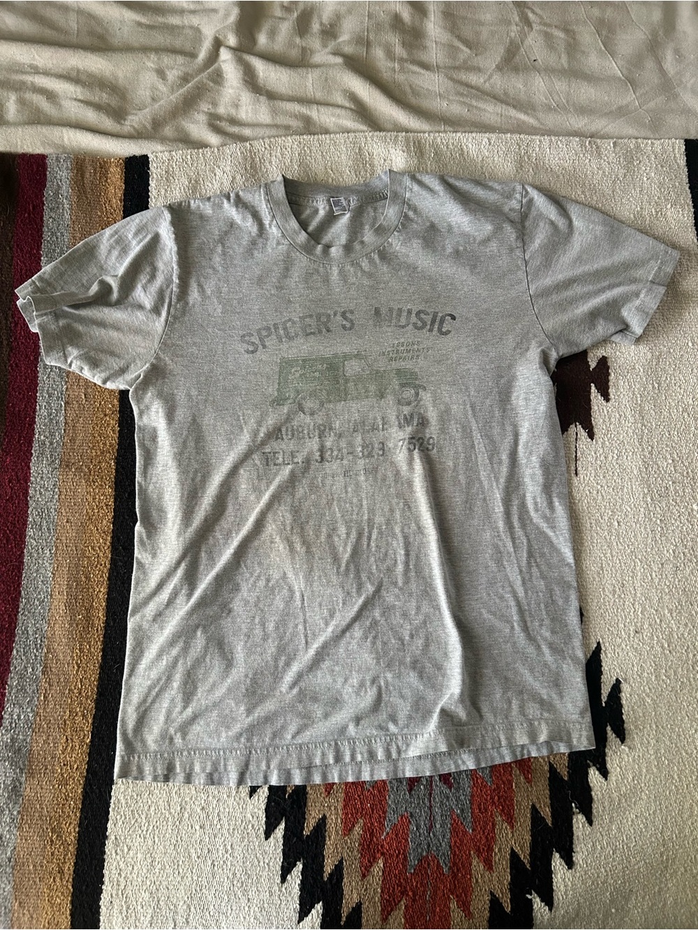 American Apparel Light Gray Graphic Crew Tee